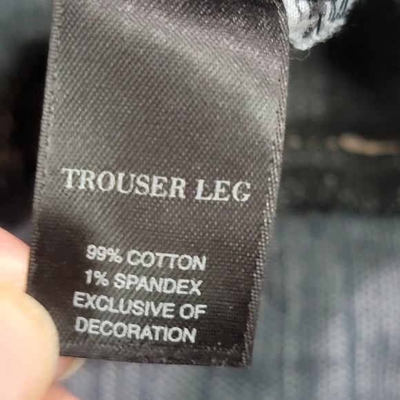 WHITE HOUSE|BLACK MARKET ♡ Black Denim Embellished Bling Trouser Leg Jeans 8S - Picture 16 of 16